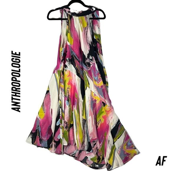 ANTHROPOLOGIE OMG HALTER MIDI DRESS NEW SMALL - Picture 8 of 13